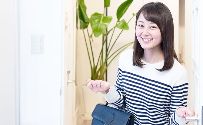 脱毛のお客様が来店された画像