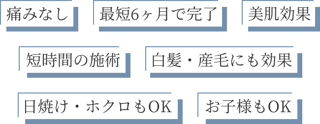 SHR光脱毛の特長